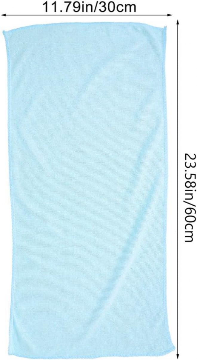 6pcs Car Microfiber Rags and Gentle Glass Set for Car Drying, Window Cleaning, and Waxing – Light Blue Small Towels for Automotive Detailing and Maintenance - Image 2