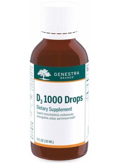 Genestra Brands D3 1000 Drops | Liquid Vitamin D Supplement | 1 fl. oz.  - Image 1