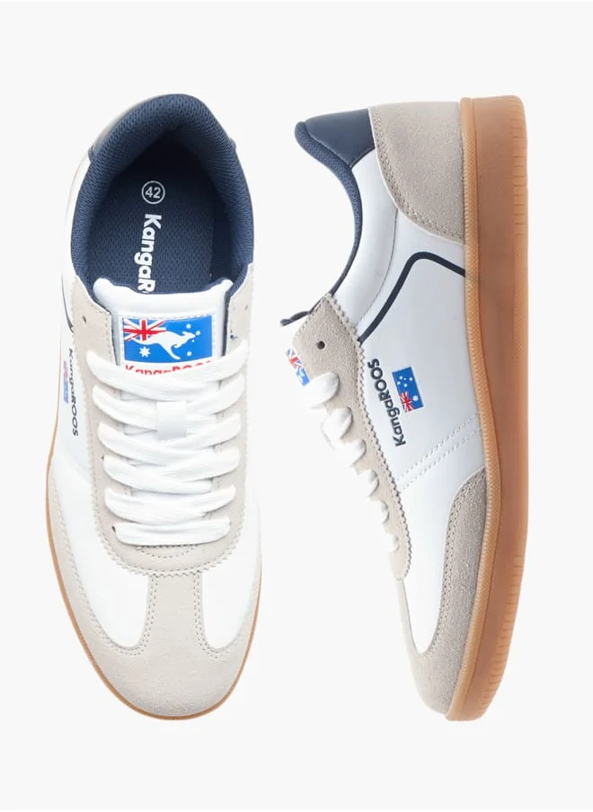 كانغاروس Men's Logo Detail Sports Shoes with Lace-Up Closure