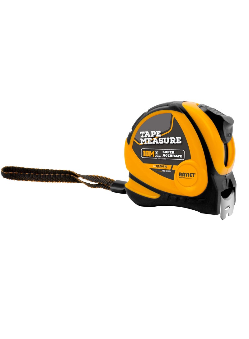 RAYJET Tape measure steel tape measure anti-fall thickened hard wear-resistant 10M*25MM  - Image 1