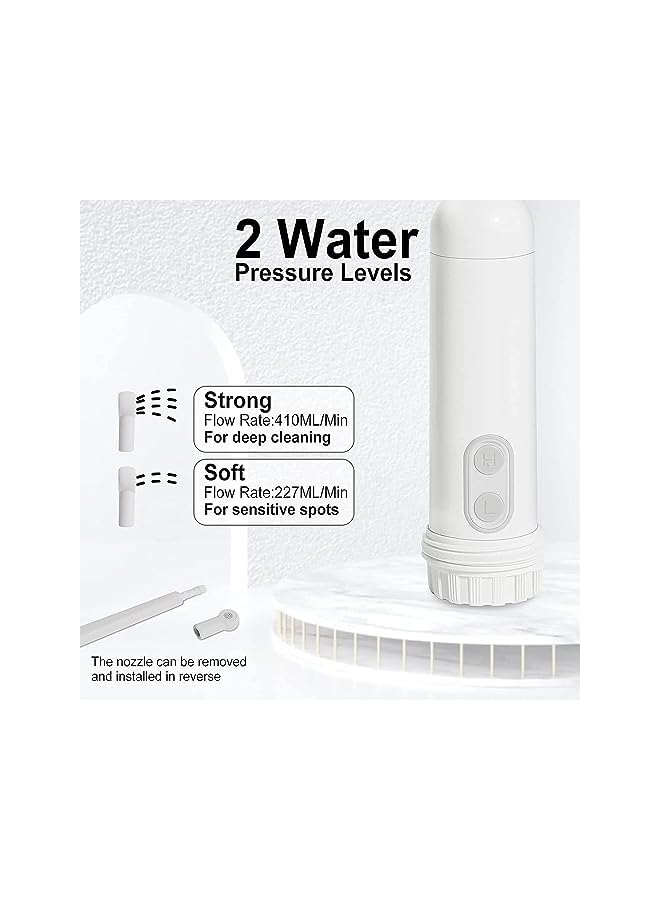 The Bros Portable Bidet, Handheld Personal Bidet, Electric Mini Bidet Sprayer with 2 Water Pressure Levels for Personal Hygiene Cleaning/Soothing Postpartum Care/Baby Care/Outdoor Traveling (White) - Image 2