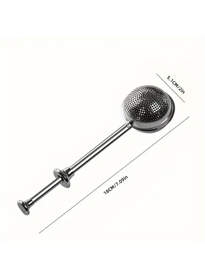 Stainless Steel Powder Sugar Spreader For Baking Coffee Separator Tea Infusion Mesh Filter Manual Flour Sieve Colander Tool 1pc For Loose Leaf And Herbal Tea Sugar Flour Spices Restaurant Food Truck And Bakery - Image 3