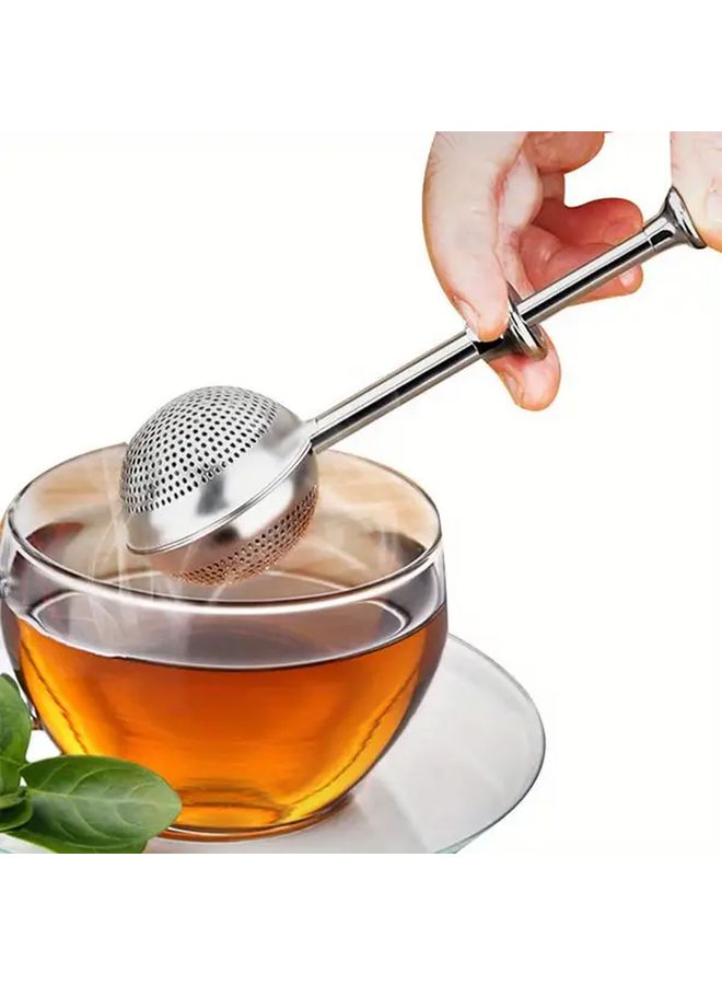 Stainless Steel Powder Sugar Spreader For Baking Coffee Separator Tea Infusion Mesh Filter Manual Flour Sieve Colander Tool 1pc For Loose Leaf And Herbal Tea Sugar Flour Spices Restaurant Food Truck And Bakery - Image 4