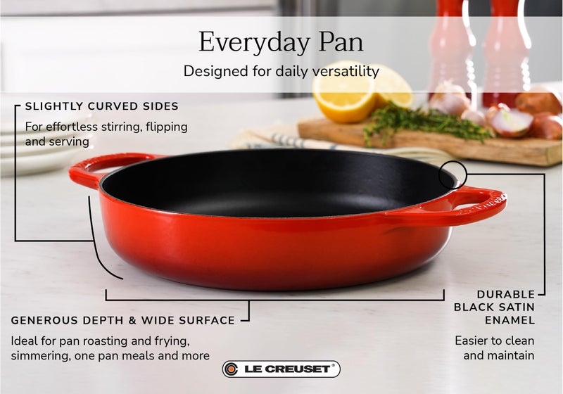Le Creuset Enameled Cast Iron Signature Everyday Pan, 11", Peche - Image 4
