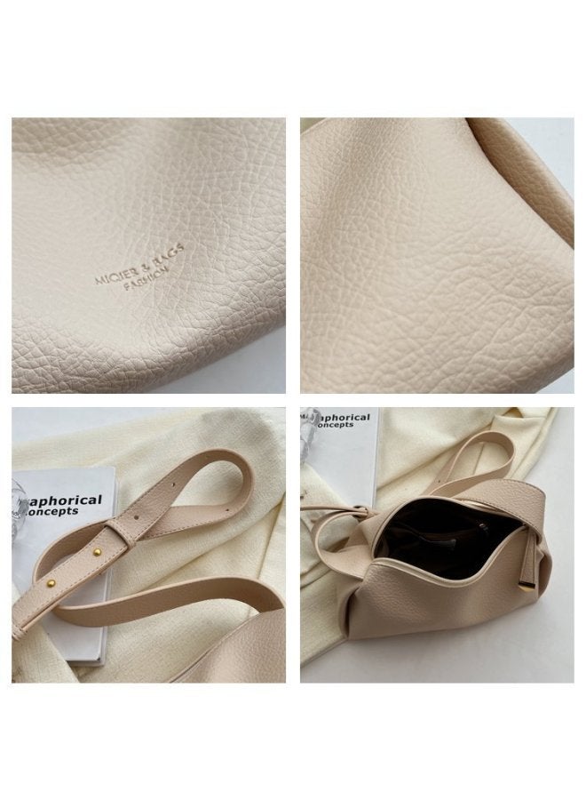 Bag Women's Fashion Export Niche Texture Underarm Bag 2023 Pillow Bag Fashion Shoulder Bag Western Style Women's Bag-Color:Brown