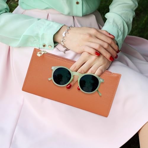 Tipmile محفظة تيمبايل فائقة النحافة للنساء بيفولد جلدية مع حماية RFID لحامل بطاقات الائتمان، محفظة نسائية مع جيب بسحاب - Image 3