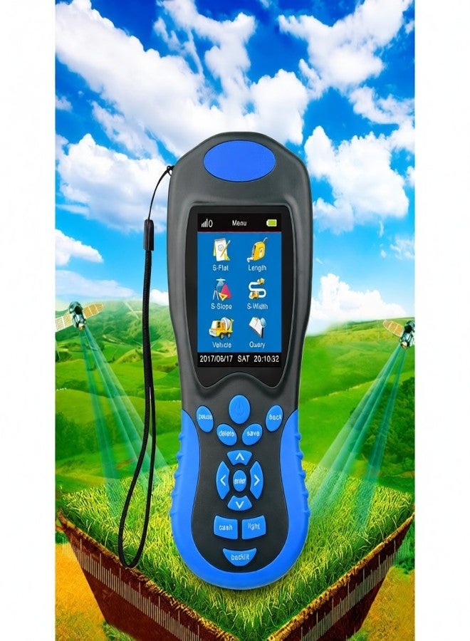 جهاز قياس الأراضي بنظام تحديد المواقع العالمي GPS من نويافا NF-188 محمول بشاشة LCD رقمية لقياس مساحة وطول الأراضي الزراعية، وضع تلقائي ويدوي، أداة مسح الأراضي الخارجية - Image 4