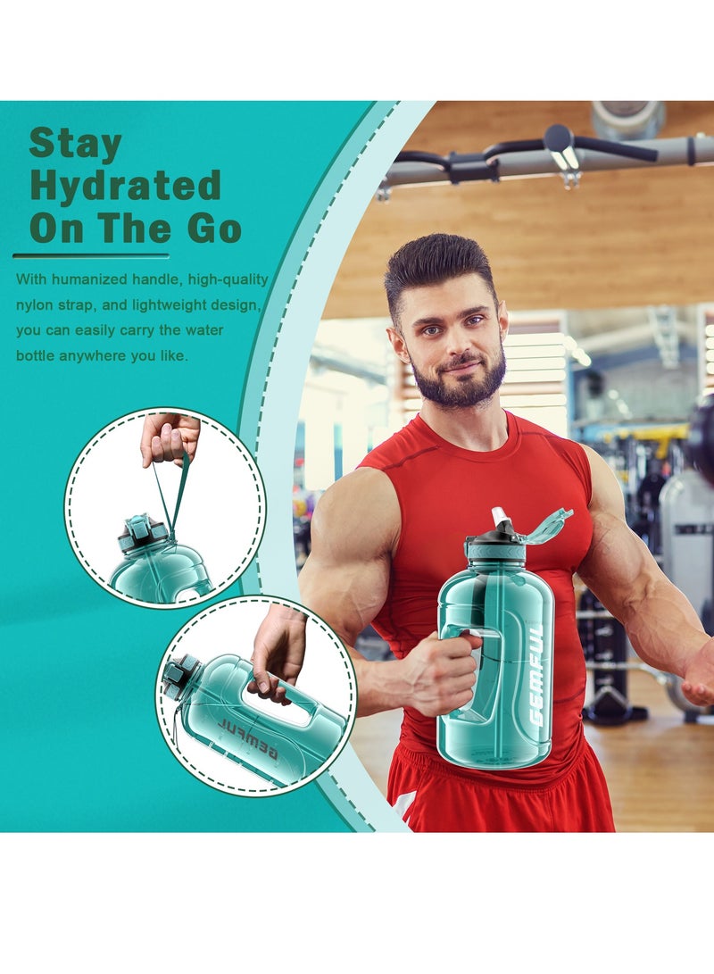 GEMFUL 3l Motivational Water Bottles with Times to Drink BPA Free Gallon Water Jug for Sports Gym - Image 5