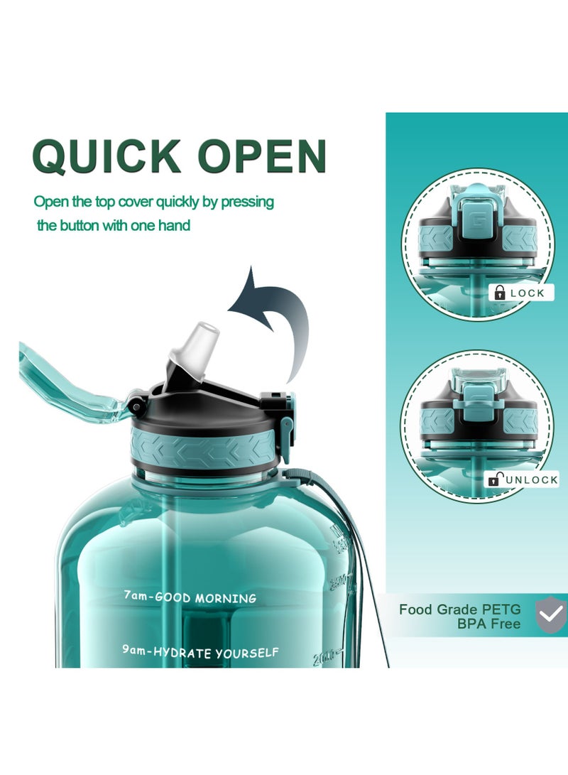 GEMFUL 3l Motivational Water Bottles with Times to Drink BPA Free Gallon Water Jug for Sports Gym - Image 4