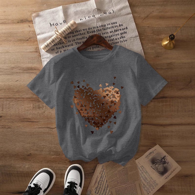 Independent Station Women'S Tops Round Neck Cartoon Printed Short-Sleeved T-Shirt-M - Image 4