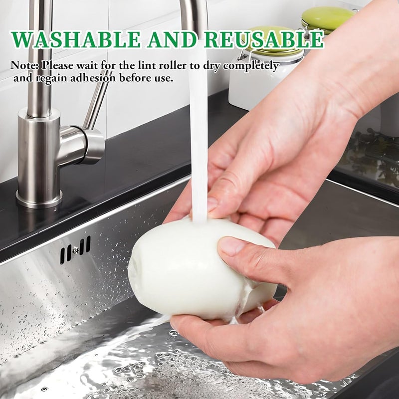 RIMDIXA Reusable Washable Lint Roller Washable Super Sticky Gel Lint Roller Travel Lint Roller Mini Small Compact Handheld Portable Pet Lint Roller Mini Lint Roller for Lint Hair Clothes - Image 2