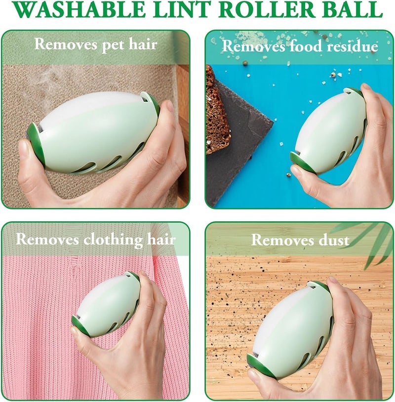RIMDIXA Reusable Washable Lint Roller Washable Super Sticky Gel Lint Roller Travel Lint Roller Mini Small Compact Handheld Portable Pet Lint Roller Mini Lint Roller for Lint Hair Clothes - Image 4