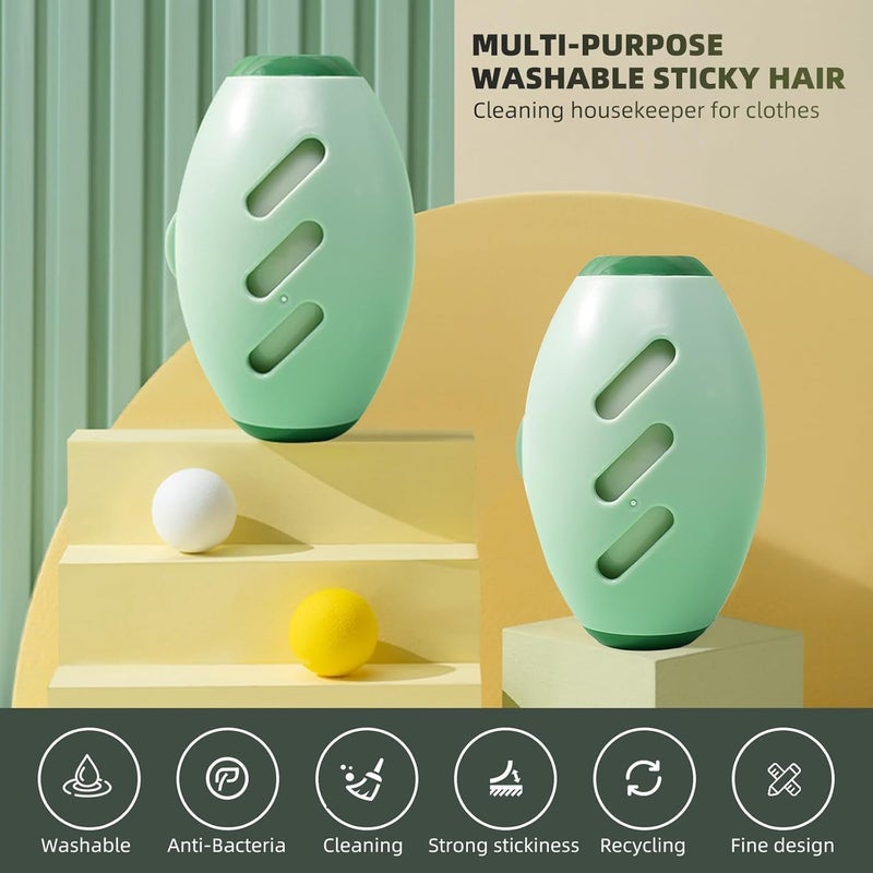 RIMDIXA Reusable Washable Lint Roller Washable Super Sticky Gel Lint Roller Travel Lint Roller Mini Small Compact Handheld Portable Pet Lint Roller Mini Lint Roller for Lint Hair Clothes - Image 5