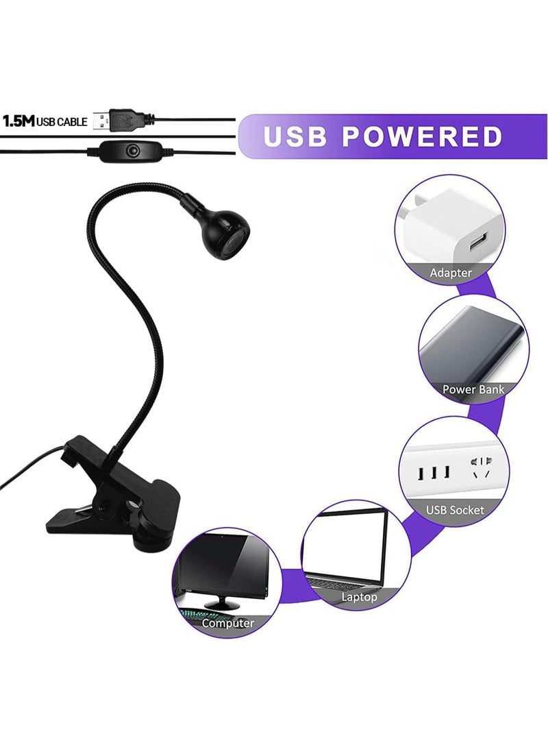 Mini LED Nail Dryer, Portable UV Nail Dryer Lamp, LED Nail Dryer Light for Curing Gel Polish and Nail Glue with USB Port and Multi-color Clip - Image 3