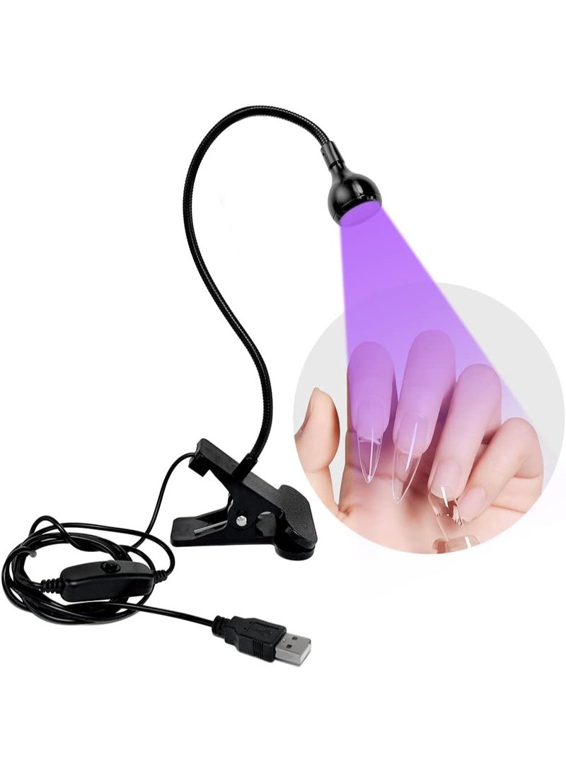 Mini LED Nail Dryer, Portable UV Nail Dryer Lamp, LED Nail Dryer Light for Curing Gel Polish and Nail Glue with USB Port and Multi-color Clip - Image 4