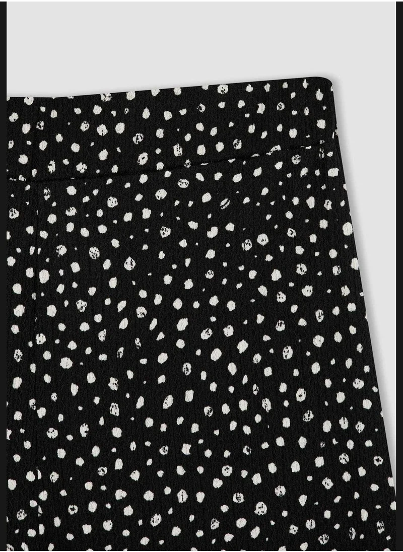 ديفاكتو Regular Fit Leopard Print Crop Culottes