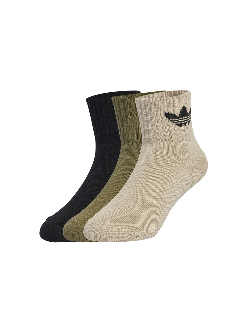 اديداس اوريجينالز Kids 3 Pack Mid Ankle Socks