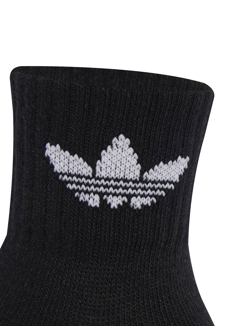 adidas Originals Kids 3 Pack Mid Ankle Socks  - Image 3