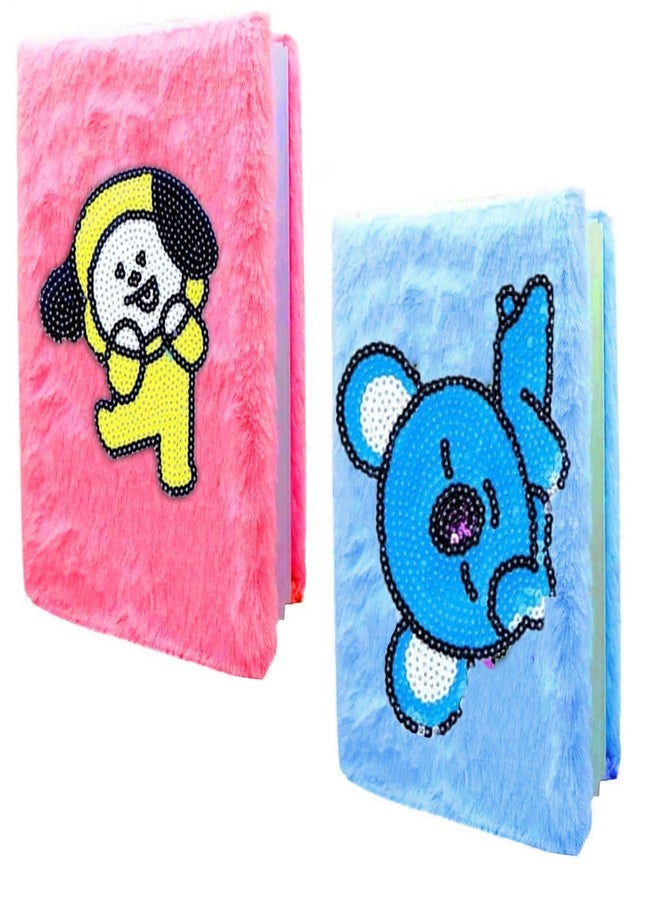 Neel® Unicorn Fur Diary Cute Soft Notebook A4 Size Kitty Diary for Girls with Both Side Ruled Paper Cat Diary with Eyes and Ears Personal Diary Approx. 160 Pages (PINK DIARY 1 PCS) - Image 2