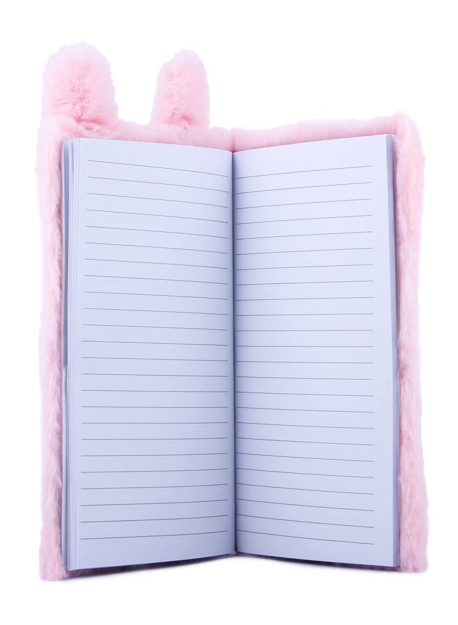 Neel® Unicorn Fur Diary Cute Soft Notebook A4 Size Kitty Diary for Girls with Both Side Ruled Paper Cat Diary with Eyes and Ears Personal Diary Approx. 160 Pages (PINK DIARY 1 PCS) - Image 3