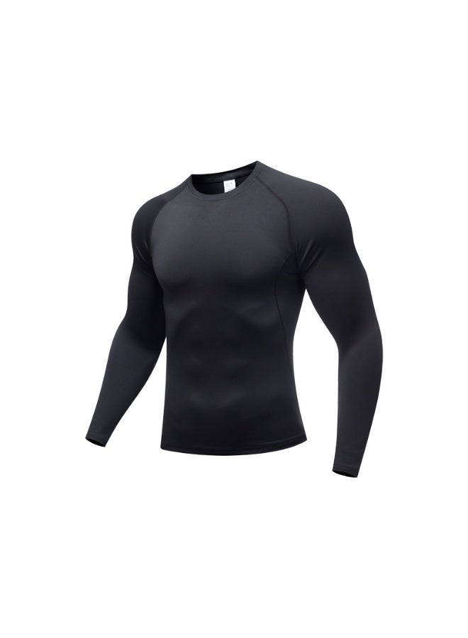 Mens Compression T-shirt Long Sleeve Solid Color  Tee T Shirt Fitness Running Gym Training Uniform Men  Tops Tshirt - Image 1