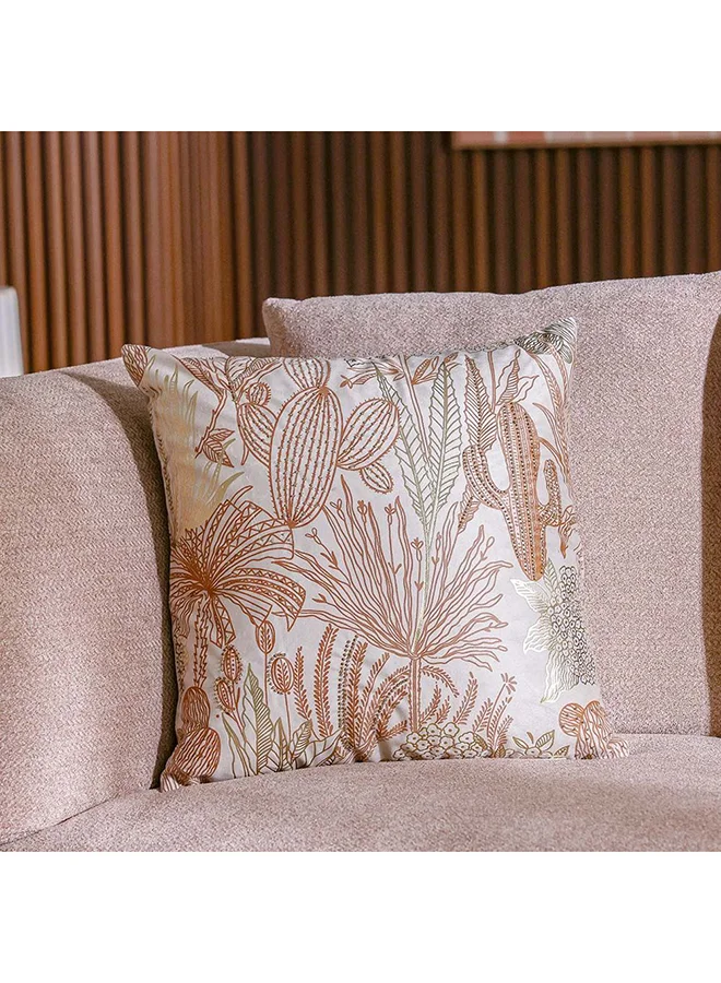 DANUBE HOME Danube Home Gleam Floral Velvet Cushion Cover - Multicolor - 45x45 cm | Velvet Couch Pillow Cover For Living Room, Bed Room 811500137757
