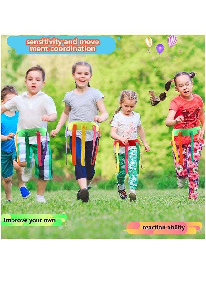 ShebSheb 4 Pcs Catch Tail Game Belt Field Games Carnival Yard Games for Kids Adults Field Day Camping Family Birthday Outdoor Activities - Image 3