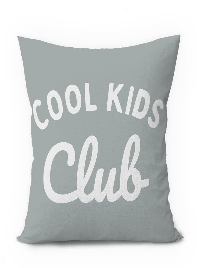 ETVISO Boys Girls Room Decor, Cool Kids Club Pillow Cover 18x18, Preppy Grey Decorative Throw Pillow Case for Toddler Kids Bedroom Playroom Nursery - Image 1