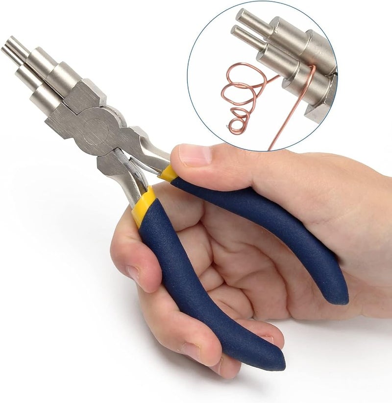 6 in 1 Bail Making Pliers,Suitable for Jewelry Making and Wire Looping, 3mm to 10mm Multi Size Wire Bending Tool with Non Slip Comfort Grip Handle for Creating Jump Rings and Ear Wires, 15cm - Image 5