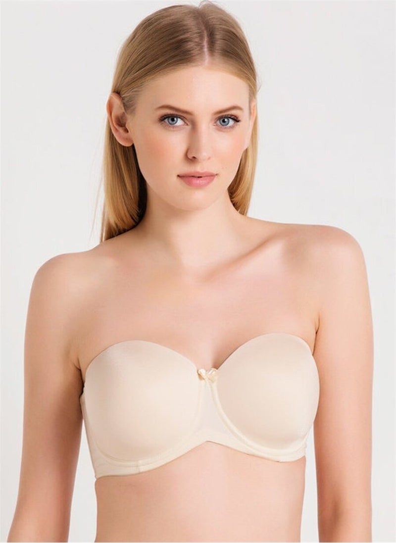 Magic Form 7038 Plain Fabric Large Size Thin Sponge Strapless Bra  - Image 1