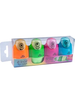 E-Bot Pencil Sharpener with Eraser - Highlighter Colors - Pack of 4 - pzsku/ZDEF4F3482C4F407C2C52Z/45/_/1725793213/486c1a7c-0c0f-405b-b02c-d6b4793b98c0