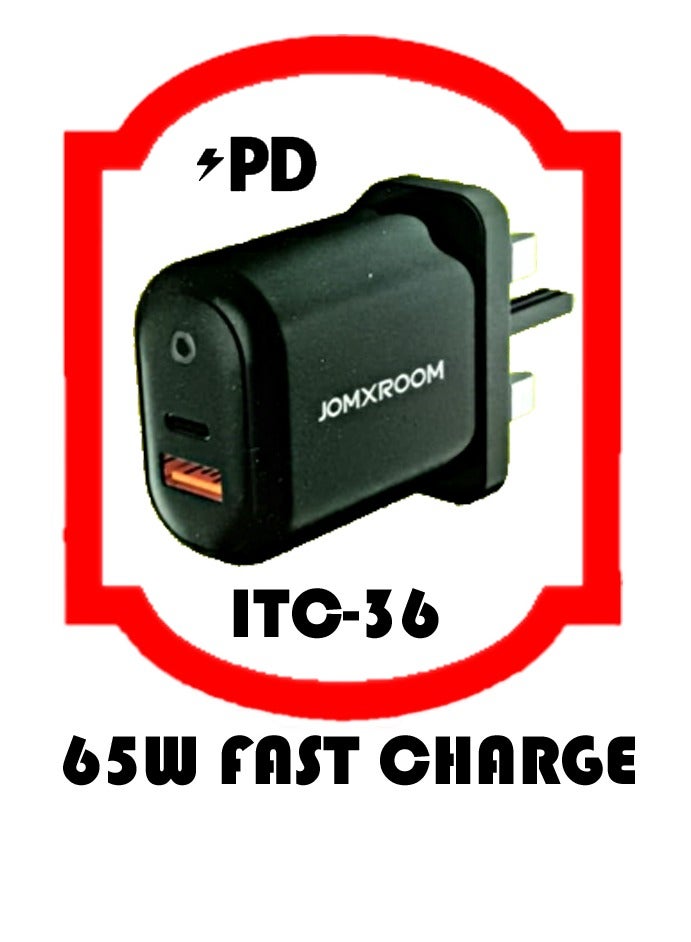 general JOYXROOM 65W Fast Charger High Speed Power Delivery Charger for Smartphones, and Tablets