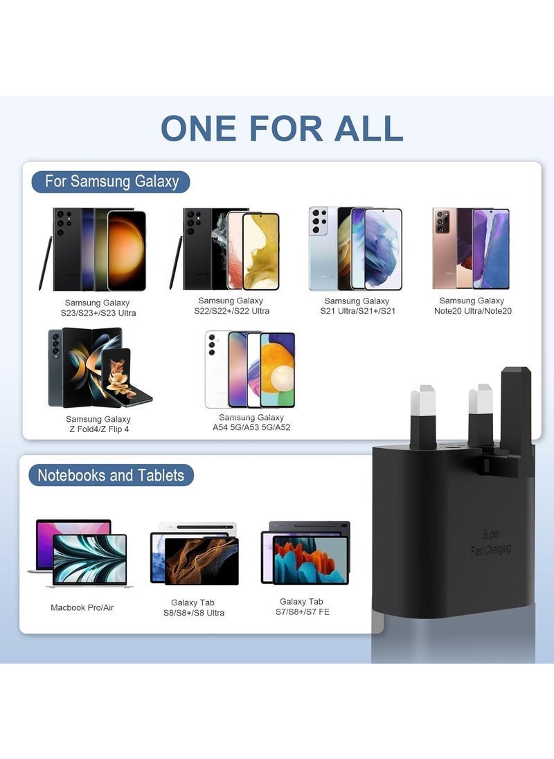 MUNTAQI 25W USB-C Super Fast Charging PD Wall Charger – Type-C Power Adapter Without Cable, Compatible with Samsung Galaxy S25/S24/S23/S22/S21/S20 Ultra, S24+/S23+/S22+/S21+, A15, A53, A54, Fold, Flip - Image 4