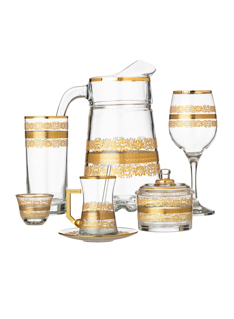 Dania 76-Piece Crystal Set Turkish Gold - Image 1