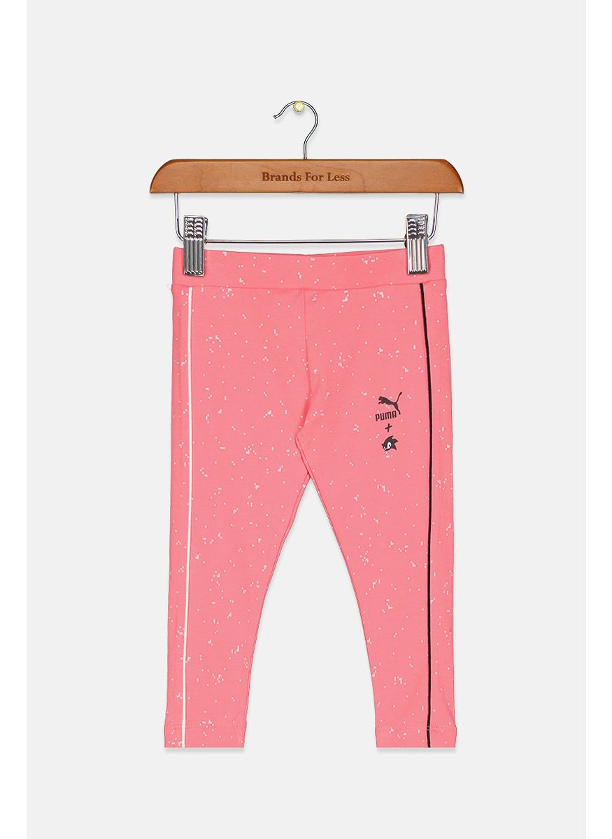 PUMA Toddler Girls Tight Fit All,Over Printed Legging, Pink  - Image 1