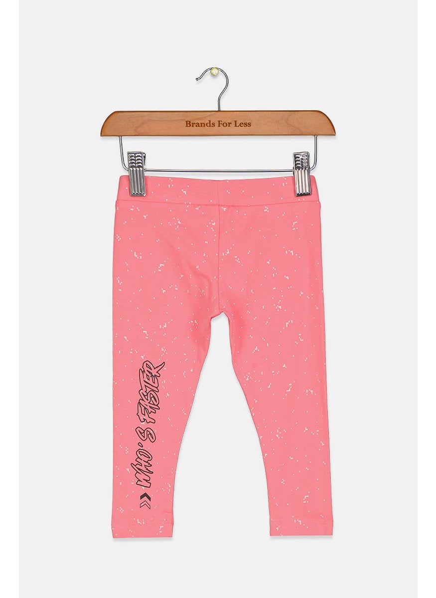 PUMA Toddler Girls Tight Fit All,Over Printed Legging, Pink  - Image 2