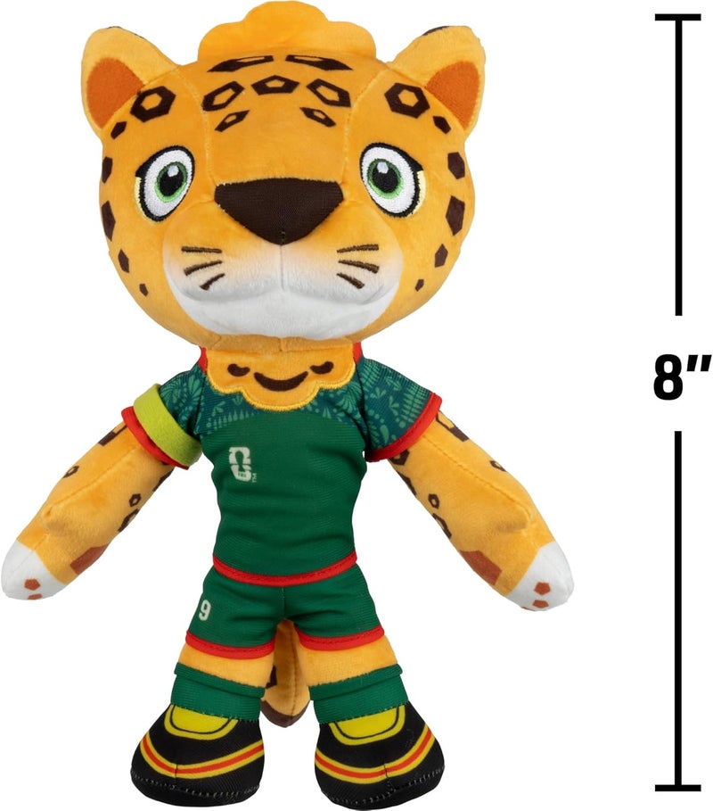 Jazwares FIFA® World Cup 2026 Mexico 8-Inch Plush - Official Zayu The Jaguar Mascot with Green Uniform, Soft Collectible Toy for Fans - Ages 3+ - Image 2