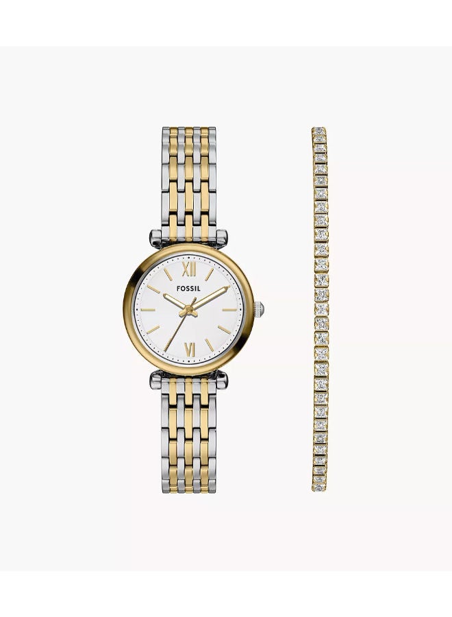 فوسيل Women Stainless Steel Analog Wrist Watch ES5450SET with Silver-Tone Stainless Steel Multi-Link Bracelet - Image 1