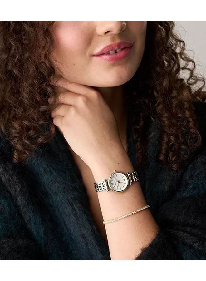 فوسيل Women Stainless Steel Analog Wrist Watch ES5450SET with Silver-Tone Stainless Steel Multi-Link Bracelet - Image 2