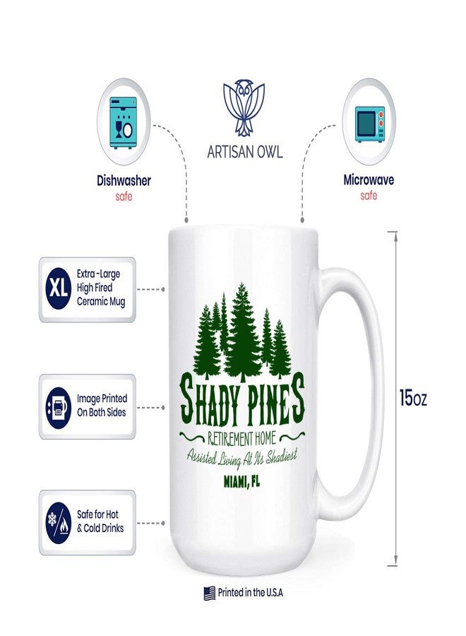 Artisan Owl Shady Pines Retirement Home Mug - 15oz Coffee Tea Cup - Funny Gift for Seniors, Golden Girls Fans, Nursing Home Residents & Caregivers (Green) - Image 4