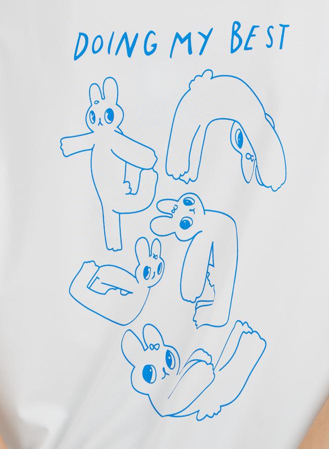 Take Two Women White Graphic Print Oversized T-Shirt - Image 5