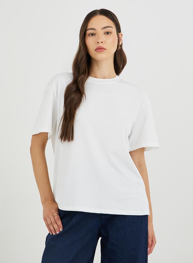 Take Two Women White Graphic Print Oversized T-Shirt - Image 3