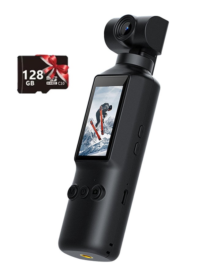 AUSEK 4K Body Camera , Vlogging Action Camera, 4K/60FPS with 270° Rotating Lens, 1.99-inch Screen, Included 128G Card, EIS Stabilization for Meeting, and Daily Use,for Outdoor Riding Shooting Vlog - Image 1