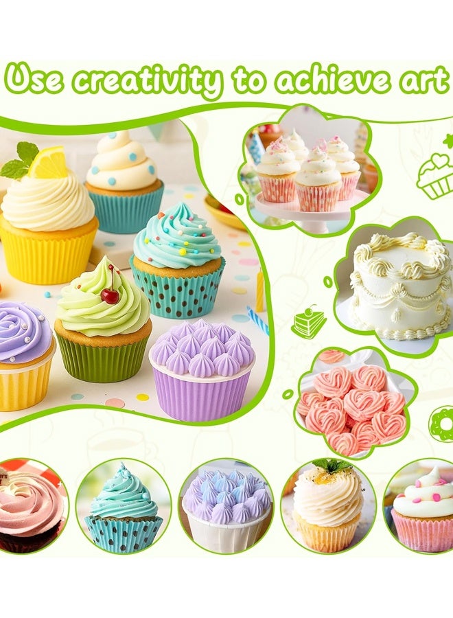 5 Pieces Stainless Pastry Cake Decorating Tips Baking Tools for Cookies Cupcake Decorating Kit (1A 1E 348 347 356) - Image 4