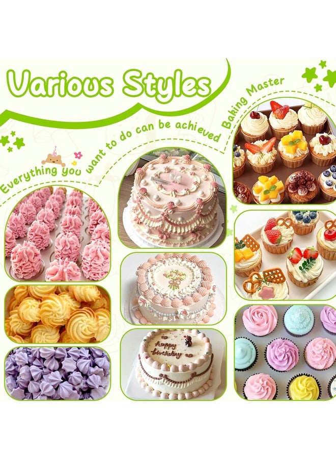 5 Pieces Stainless Pastry Cake Decorating Tips Baking Tools for Cookies Cupcake Decorating Kit (1A 1E 348 347 356) - Image 5