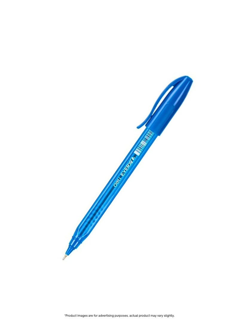 Deli Pens Blue Ballpoint Pens 0.7mm Smooth Writing Office Pens Pack of 50 – Deli Everyo Q9-BL Low Viscosity Ergonomic Ball Point Pen - Image 3