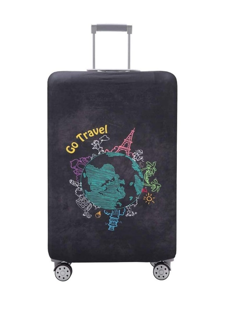 SYOSI Luggage Cover, KASTWAVE Water-Washable Suitcase Cover, Suitcase Protector Anti-scratch Suitcase cover for 25-28 Inch Trolley Case for Business Trip School Daily Usin (S)  - Image 1