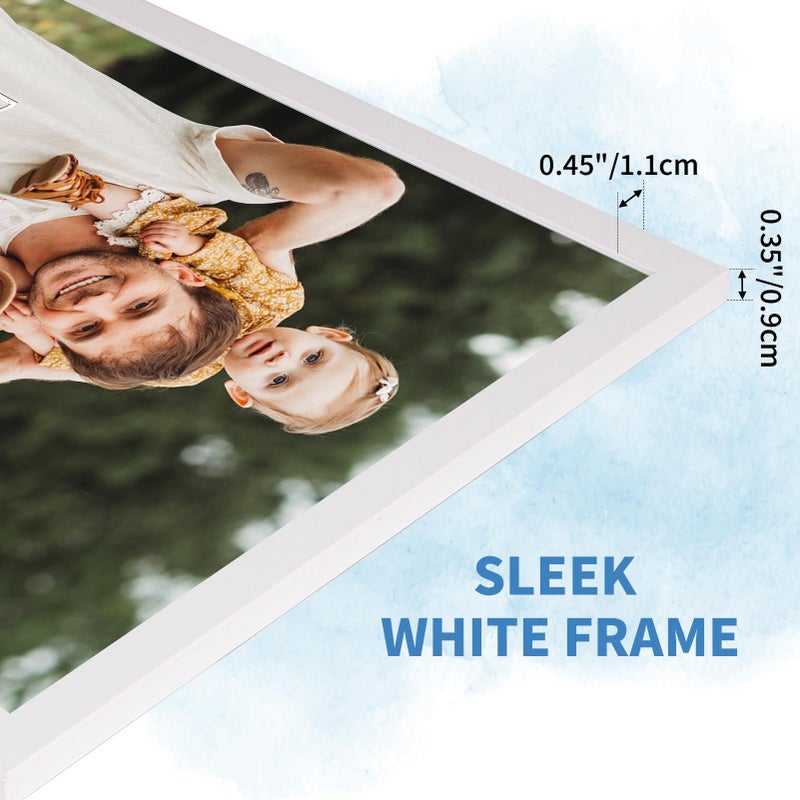 WIFTREY 8x10 Picture Frame Set of 18  Multi Photo Frames 8 by 10 Bulk for Wall Hanging or Tabletop Display  White - Image 3