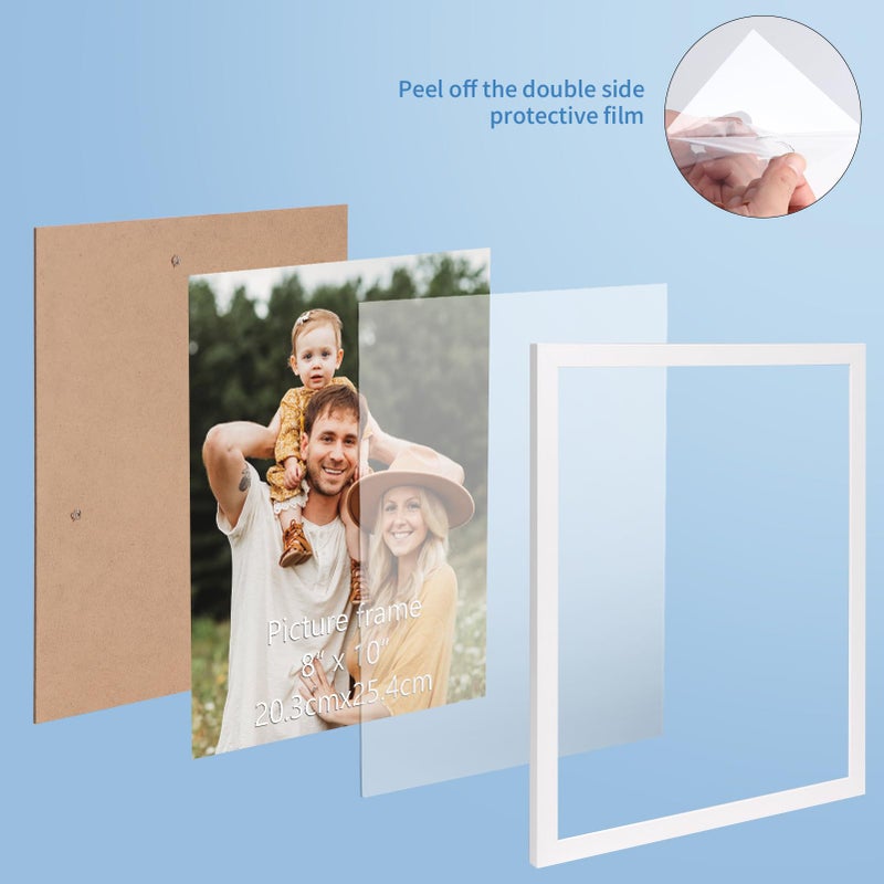 WIFTREY 8x10 Picture Frame Set of 18  Multi Photo Frames 8 by 10 Bulk for Wall Hanging or Tabletop Display  White - Image 5