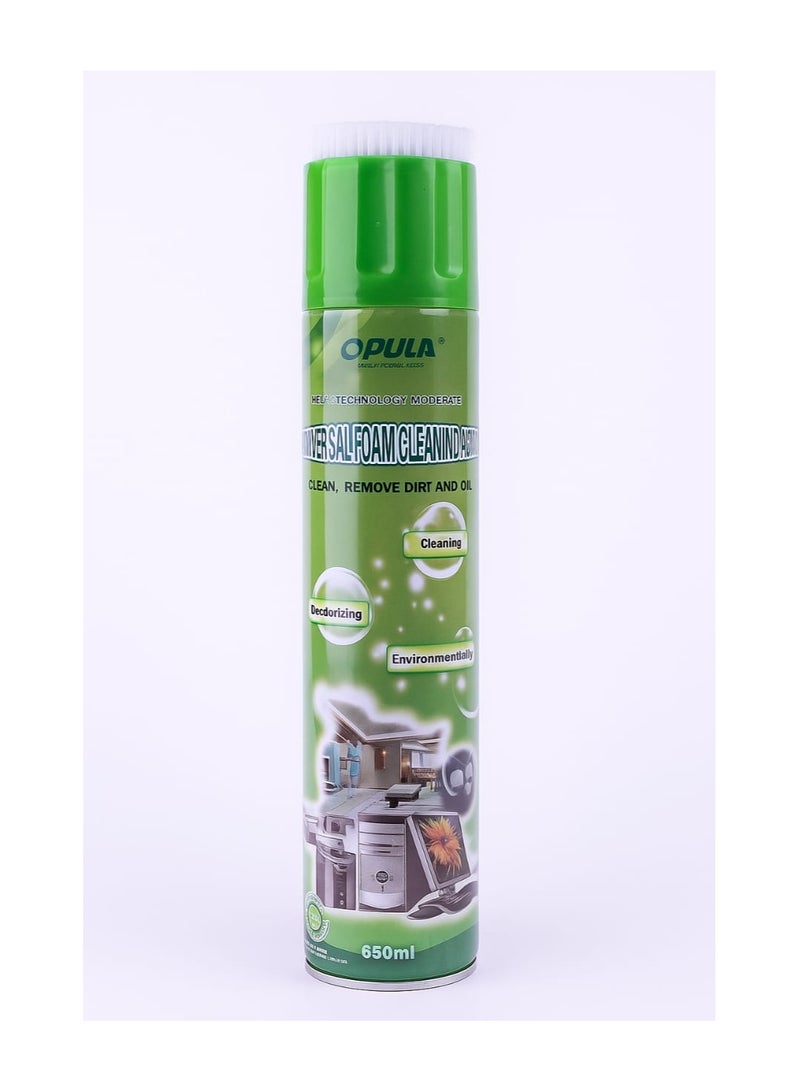 Opula Universal Foam Cleaning Agent – 650ml – Multi-Surface Cleaner for Home, Car, Electronics & Office Use - Image 1